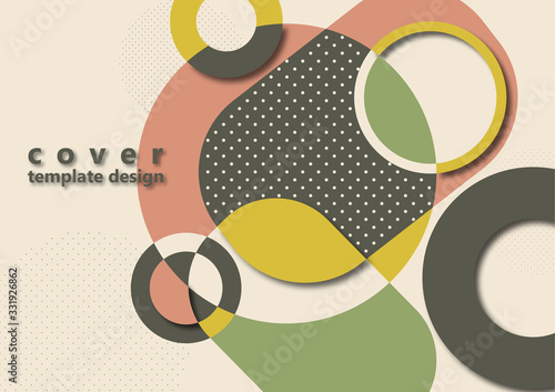 Abstract color geometric shapes. Modern design background. Business presentation design template, cover, brochure, flyer, web banner.