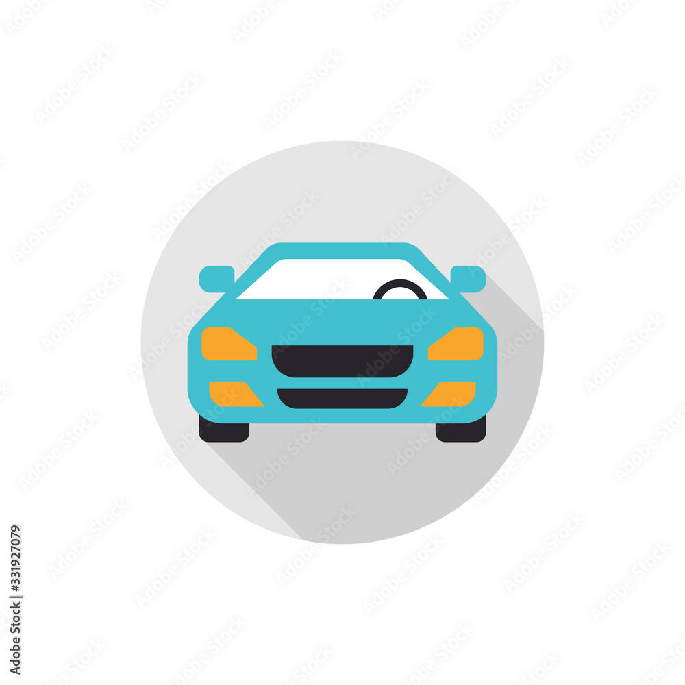 flat icons for blue car front,vector illustrations flat icons for blue car front,vector illustrations
