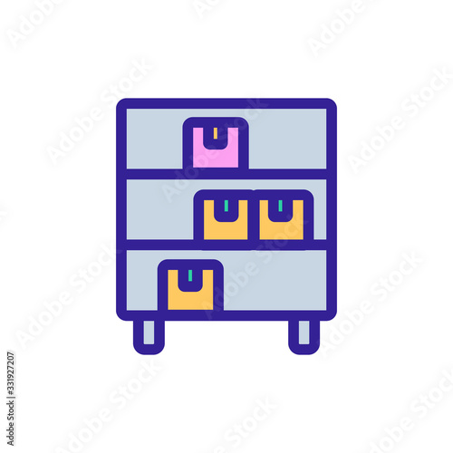 commodity shelf icon vector. commodity shelf sign. color isolated symbol illustration