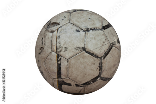 isolated old ball on white background