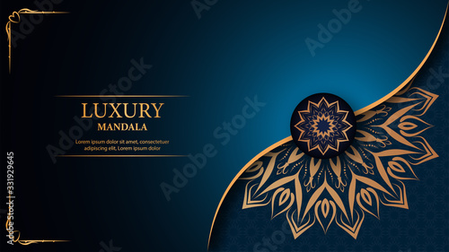 Luxury mandala with royal golden arabesque arabic islamic east style background 