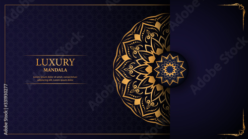 Luxury mandala with royal golden arabesque arabic islamic east style background 