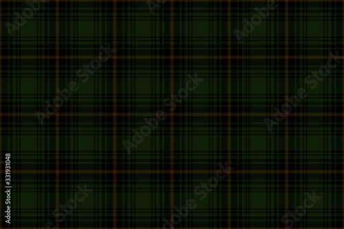 Green, black and brown tartan plaid design. Scottish textile pattern blend.