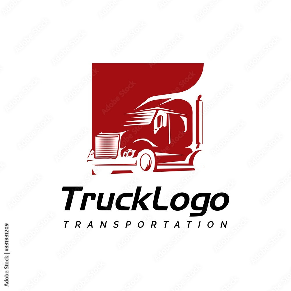 Truck symbol logo design vector template