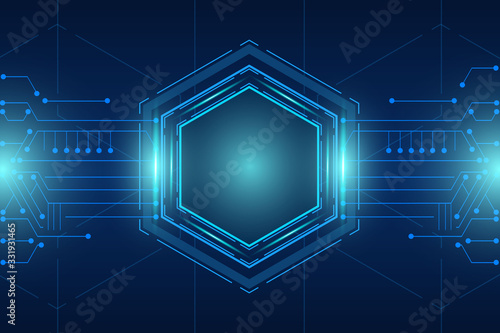 vector sci fi hexagonal futuristic pattern, innovation future technology background,