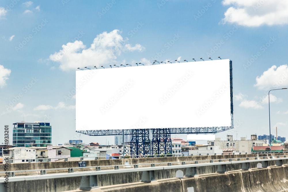 Blank billboard for new advertisement Blank billboard for new advertisement