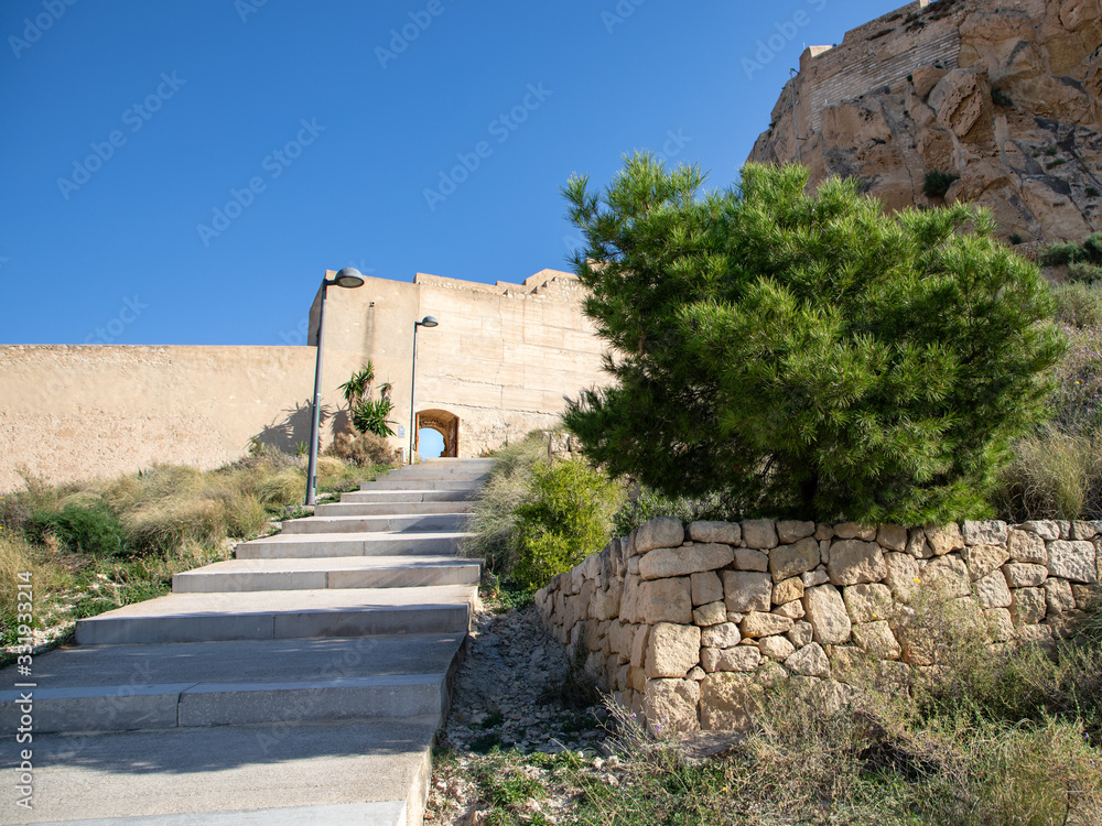 steps to the castle entrance