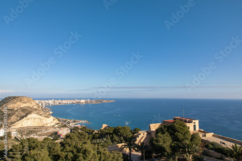 view of Alicante from the fortress of Santa Barbara