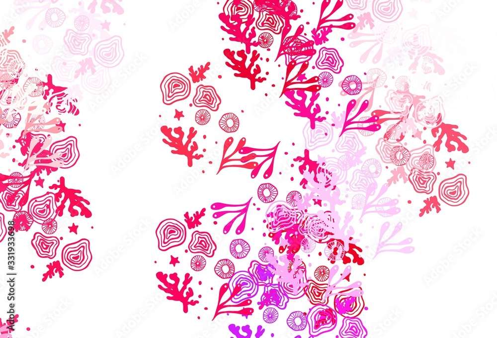 Light Pink, Red vector pattern with random forms. Light Pink, Red vector pattern with random forms.