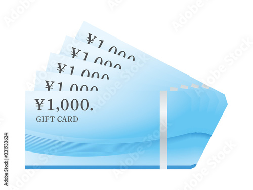 1000円ギフトカードのベクターイラスト