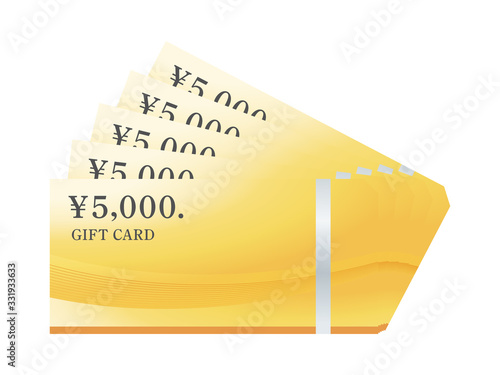 5000円ギフトカードのベクターイラスト
