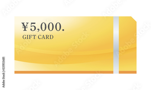 5000円ギフトカードのベクターイラスト
