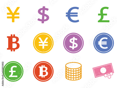 通貨のイメージイラスト　アイコン