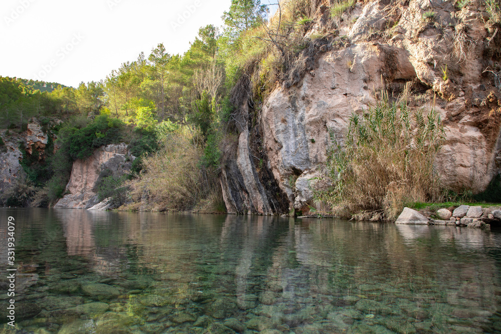 view of the mountains and lake Montanejos