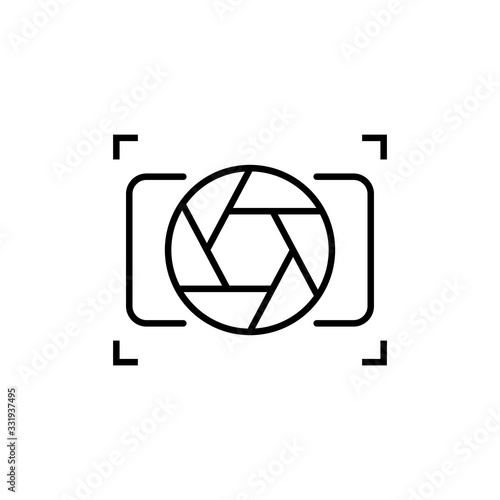 diaphragm  vector icon Line Illustration.