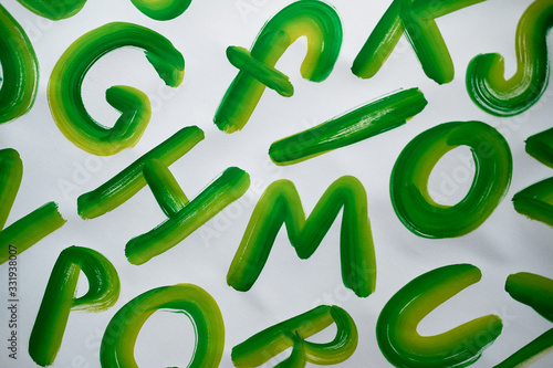 English alphabet . children's color . background