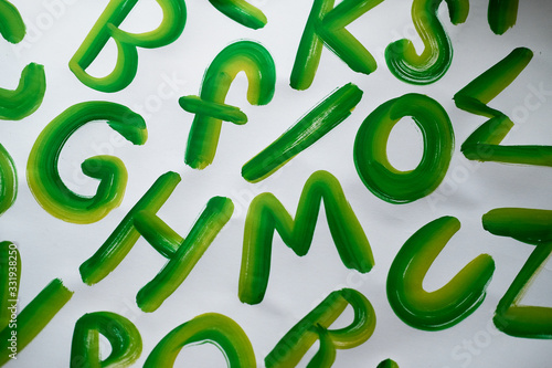 English alphabet . children's color . background
