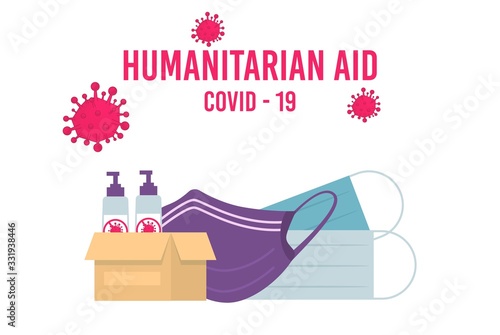 Humanitarian Support, Goodwill Mission in Suffering from Coronavirus Epidemic Country, Intentional Help, Supplying Masks for China Concept.