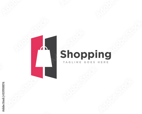 Bag Shop Logo Icon Design Vector