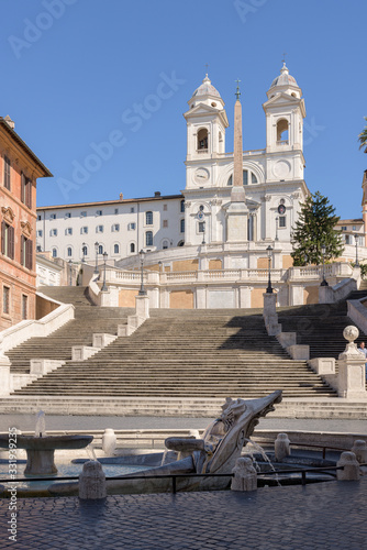 Spanish steps and the Barcaccia fountain