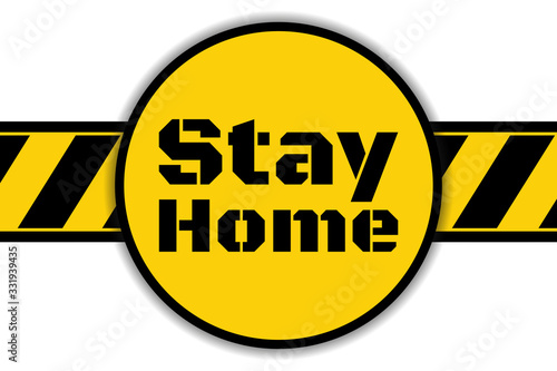 Quarantine and and social distancing concept. Stay home. COVID-19 coronavirus. Template for background, banner, poster with text inscription. Vector EPS10 illustration.