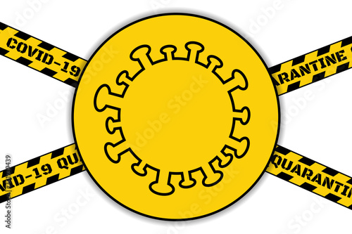 Quarantine and and social distancing concept. Stay home. COVID-19 coronavirus. Template for background, banner, poster with text inscription. Vector EPS10 illustration.