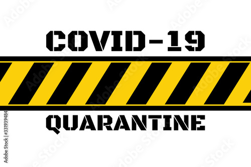 Self quarantine and and social distancing concept. Stay home. COVID-19 coronavirus. Template for background, banner, poster with text inscription. Vector EPS10 illustration.