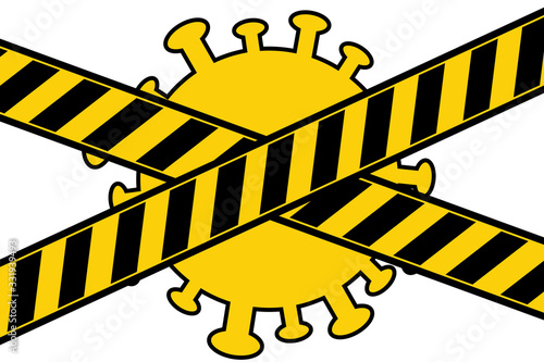 Quarantine and and social distancing concept. Stay home. COVID-19 coronavirus. Template for background, banner, poster with text inscription. Vector EPS10 illustration.