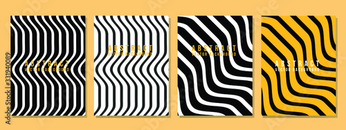 set of abstract vector backgrounds with line waves ,Covers design with abstract fluid shapes. Templates for brochures, posters, banners and cards. Vector illustration