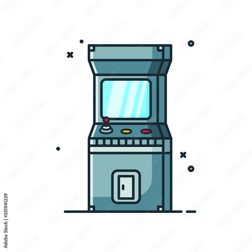 Arcade Game Icon Design Illustrations Cartoon Style Suitable eb Landing  Page, Banner, Flyer, Sticker, Wallpaper, Background Stock Vector | Adobe  Stock