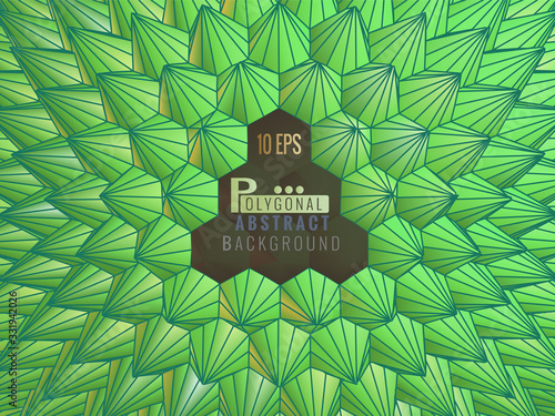 Low poly abstract spike BG with green color tone