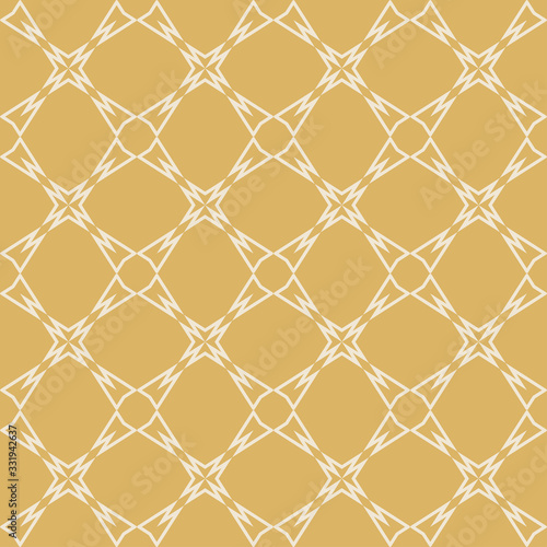 Abstract seamless linear pattern on gold background  texture  vector image