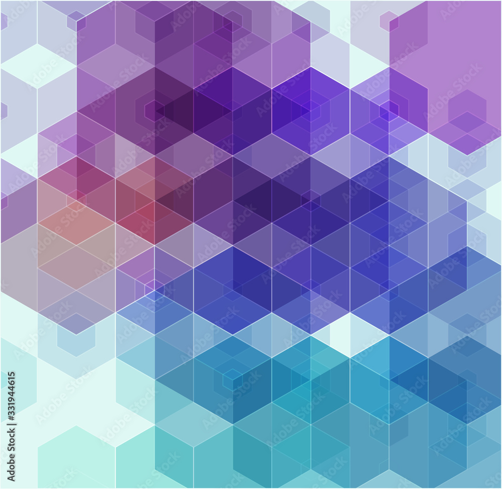 Vector Abstract geometric background. Blue hexagon shape Vector Abstract geometric background. Blue hexagon shape