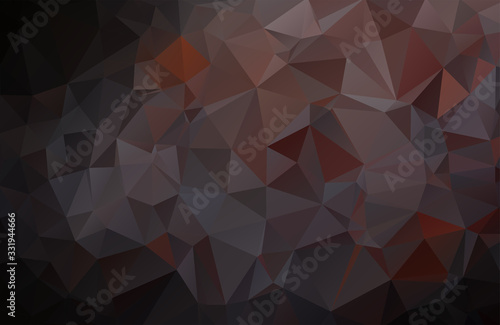 Abstract vector military background made of triangles. Background color is black, brown, red. Design pattern