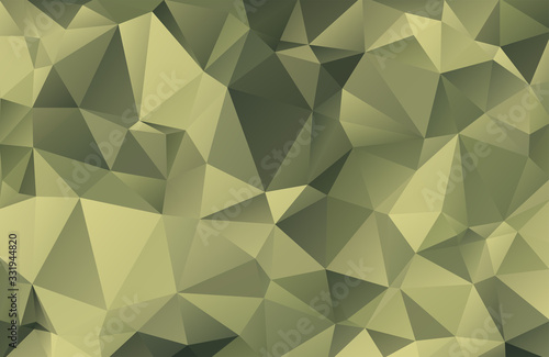 Abstract vector military background made of triangles. Background color is green, khaki, protective, camouflage. Pattern for decorating clothes, uniforms and fabrics. eps10