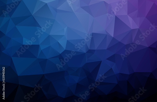 Abstract vector background from triangles. Background color is dark, blue. Gradient pattern for design decoration. Conceptual background eps10