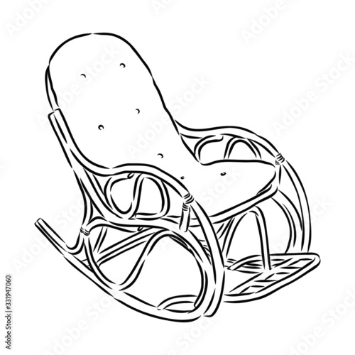 sketch of rocking chair 