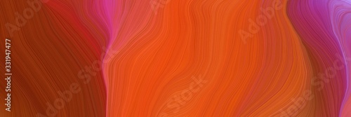very futuristic background banner with coffee, chocolate and mulberry color. modern curvy waves background design © Eigens