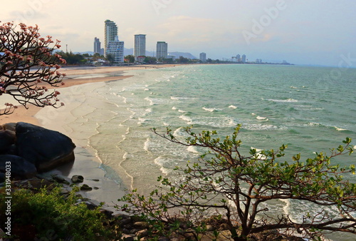 On the beach of Hua hin. Hua Hin Resort Thailand. photo