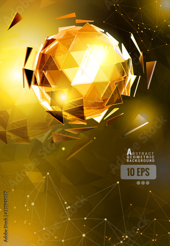 Abstract polygonal sphere template BG