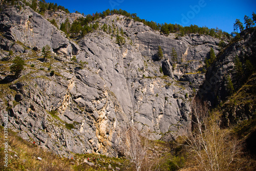 The view of the rock in the Altai mountains