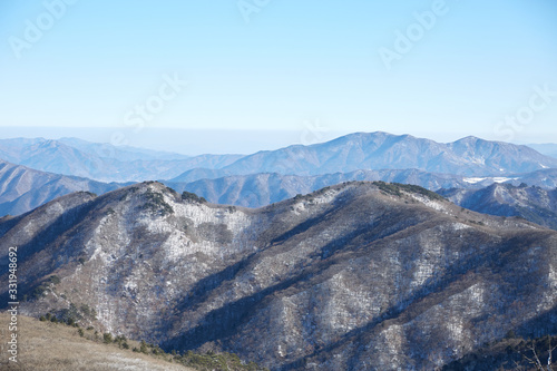 Snowscape. Deogyusan Mountain in Muju-gun, South Korea.