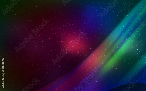 Dark Multicolor vector layout with cosmic stars. Modern abstract illustration with Big Dipper stars. Best design for your ad, poster, banner.