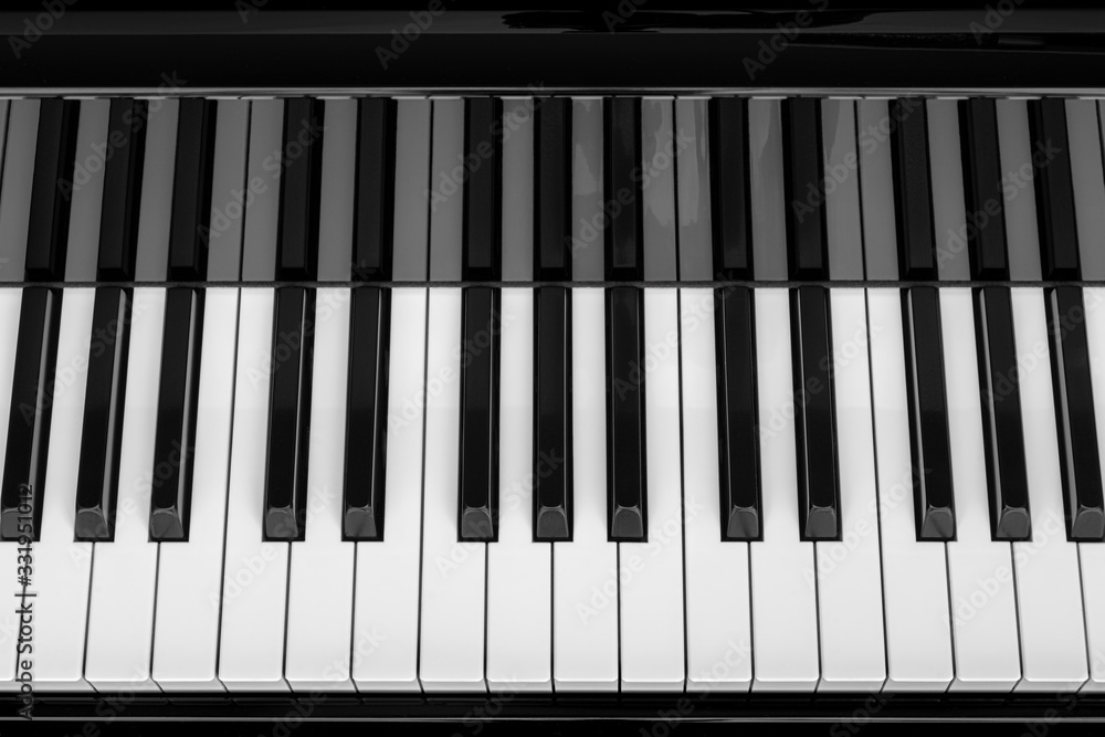 Piano keyboard, reflection of keys. Piano keyboard, reflection of keys.