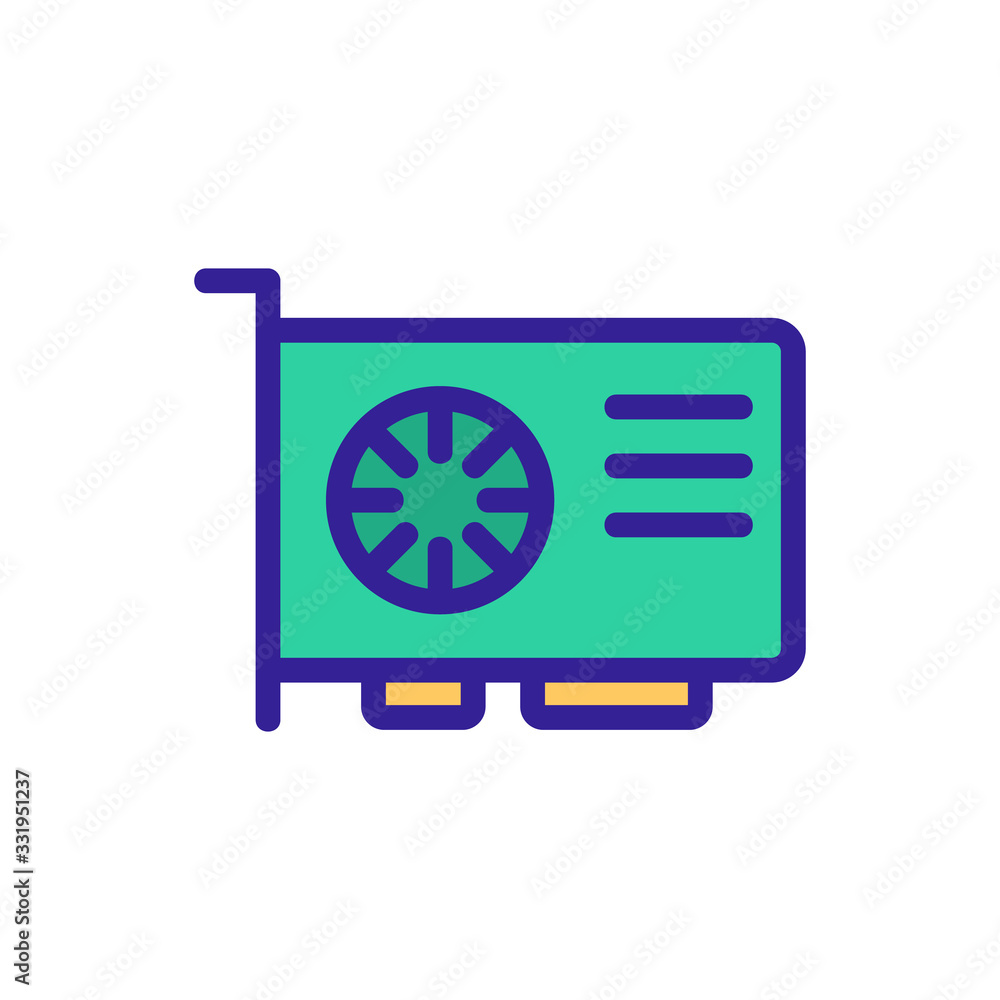 fastest graphics card icon vector. fastest graphics card sign. color isolated symbol illustration