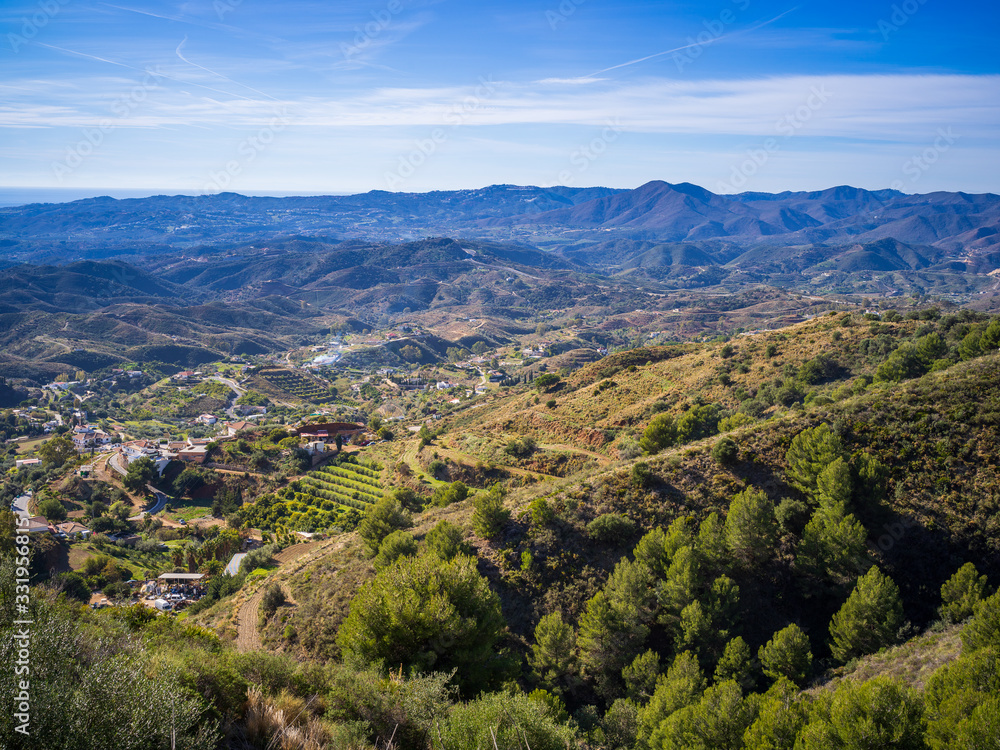 View from a mountain at Costa del Sol, Spain
