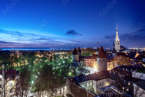 Tallinn view at night