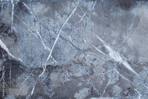 Dark Grey blue marble pattern, natural stone with cracks, cement grunge wall texture background