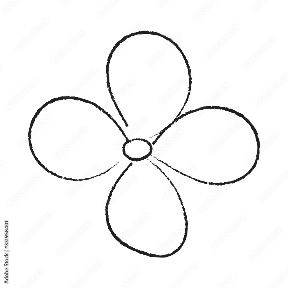 Spring flower. Hand drawn doodle element. - vector Spring flower. Hand drawn doodle element. - vector