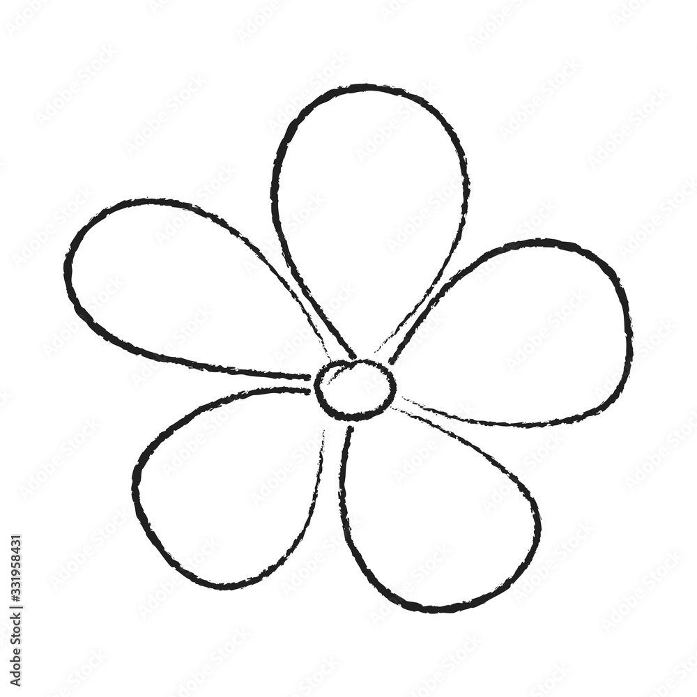 Spring flower. Hand drawn doodle element. - vector Spring flower. Hand drawn doodle element. - vector